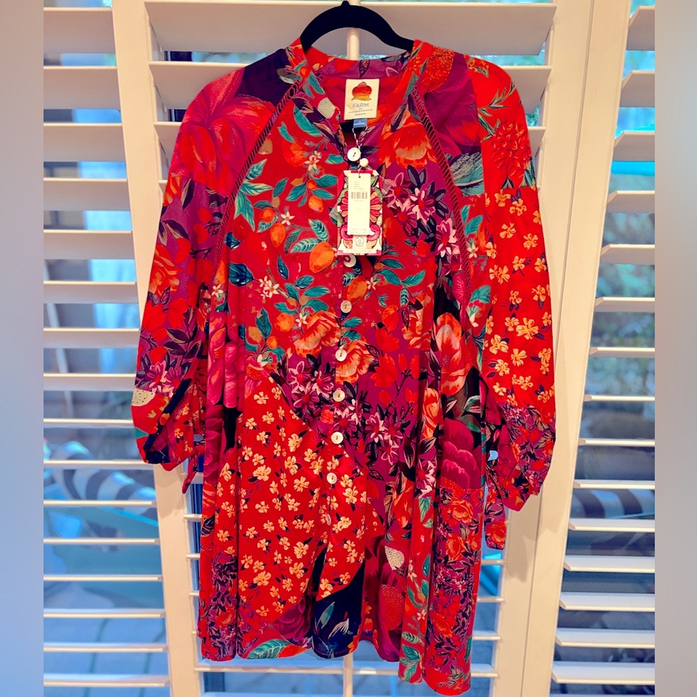 NWT Farm Rio Dress - Adorable with Tie Bow Sleeve
